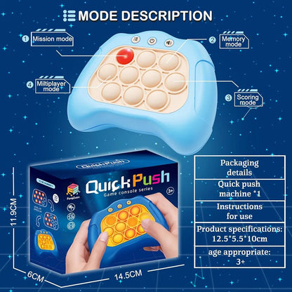 Light-Up Mini Push Pop Fidget Interactive Game Toy for Kids and Adults